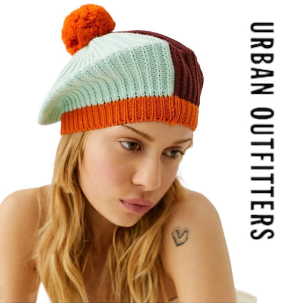 NEW UO Urban Outfitters Verloop Polder Colorblock Hat Beret